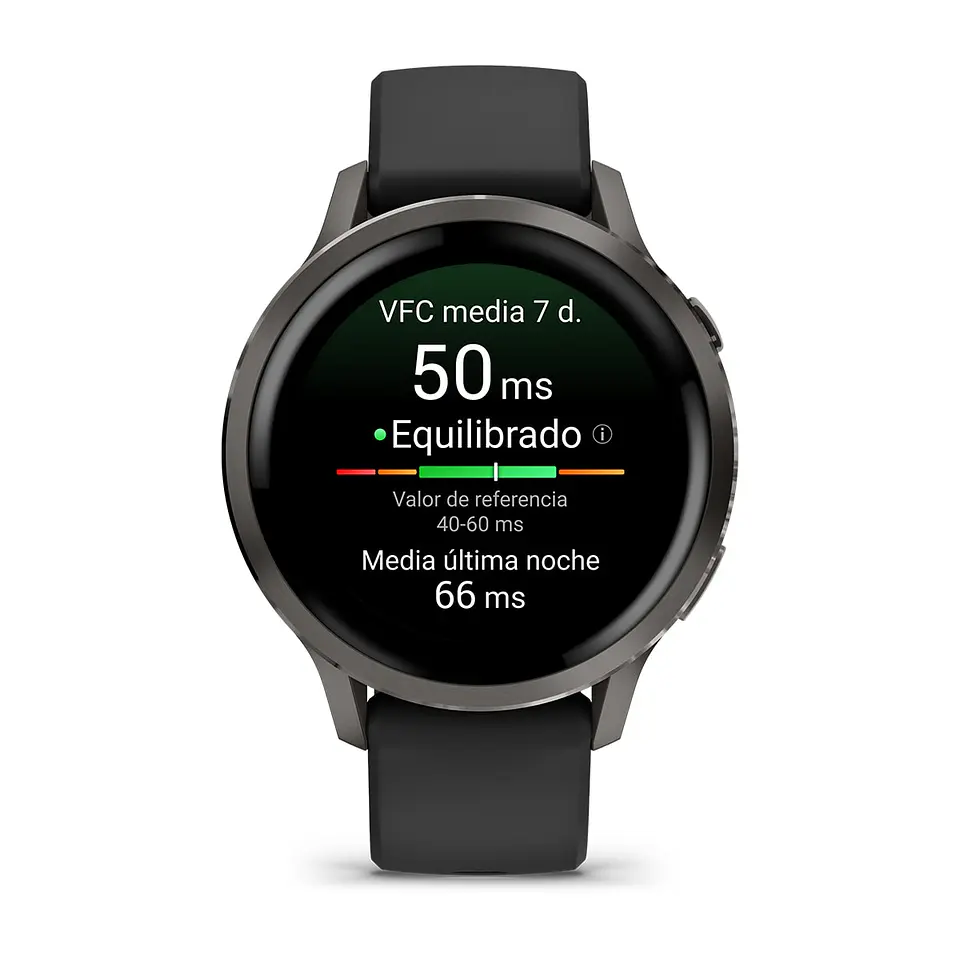 Garmin Venu® 4 - 41 mm - Gris con Correa de silicona negra 2