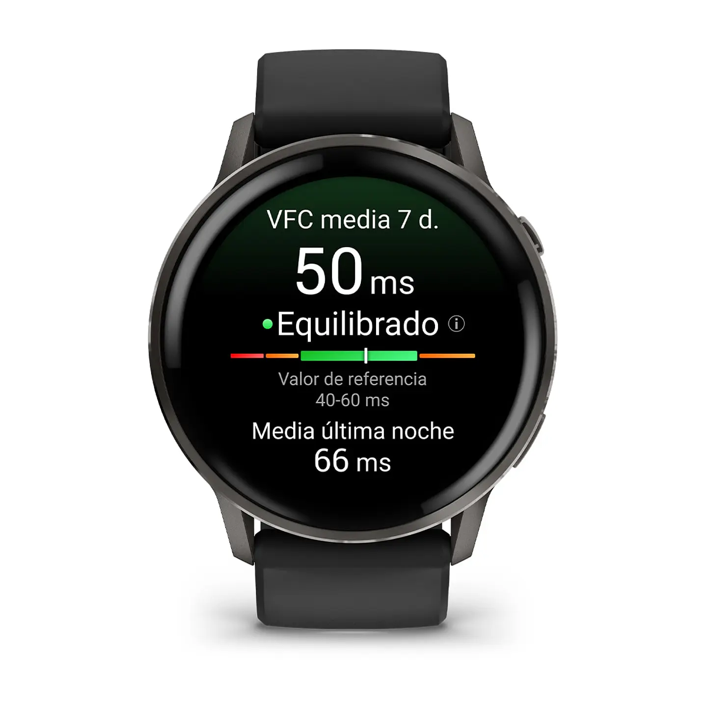 Garmin Venu® 4 - 45 mm - Gris con Correa de silicona negra 2