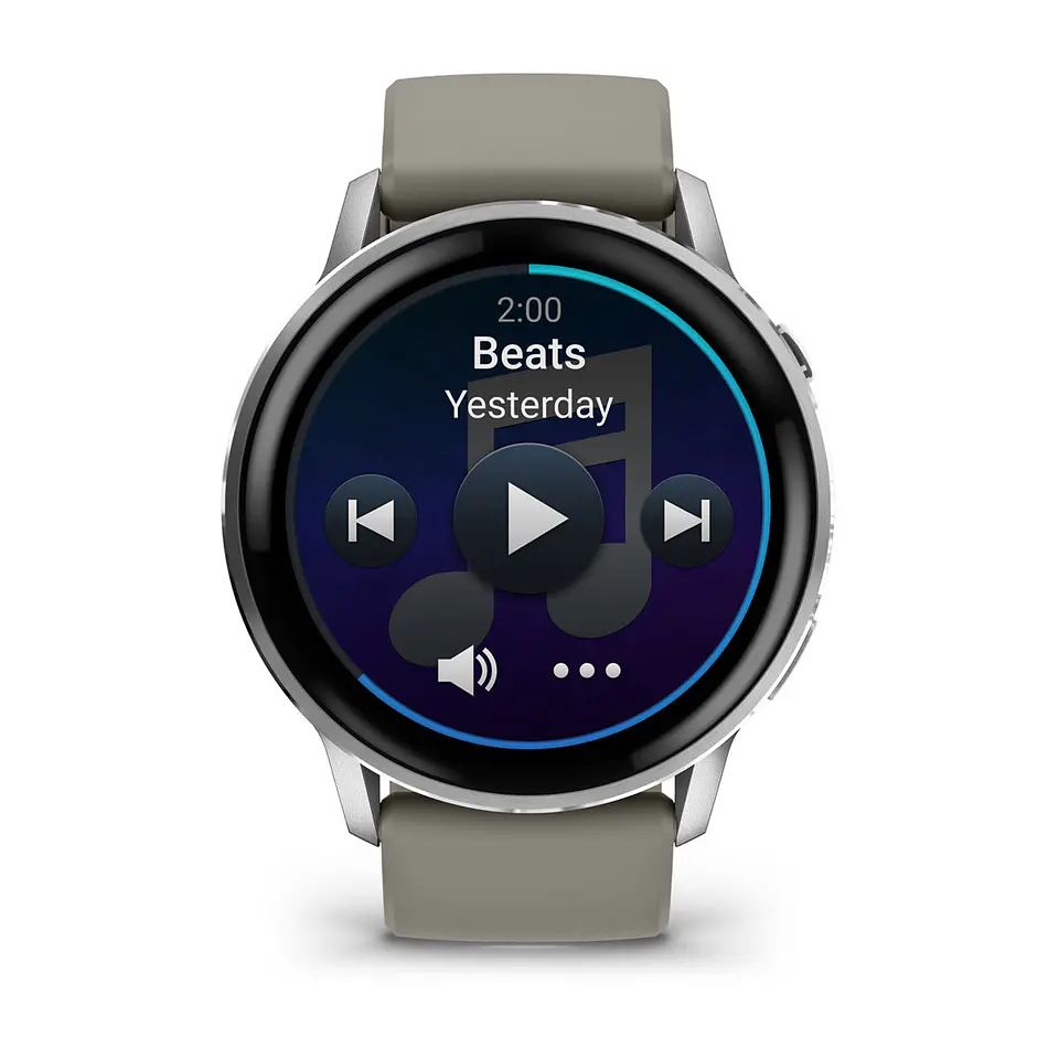 Garmin Venu® 4 - 45 mm - Plata con correa de silicona gris plateado 4