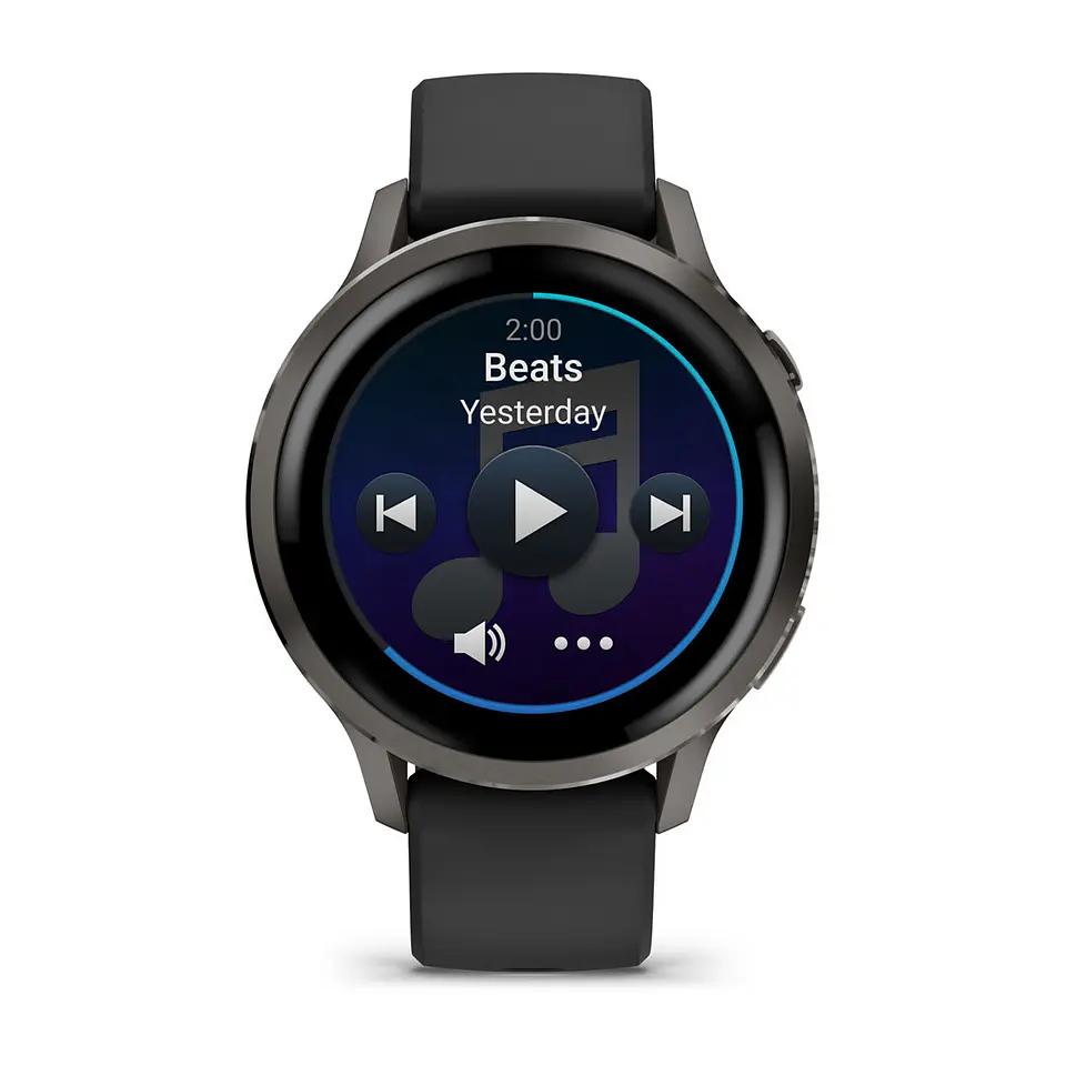 Garmin Venu® 4 - 41 mm - Gris con Correa de silicona negra 4