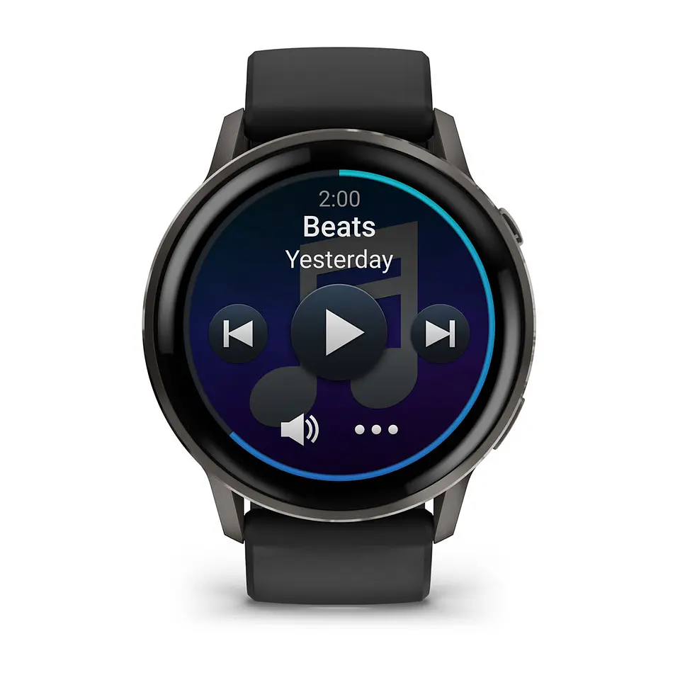 Garmin Venu® 4 - 45 mm - Gris con Correa de silicona negra 4