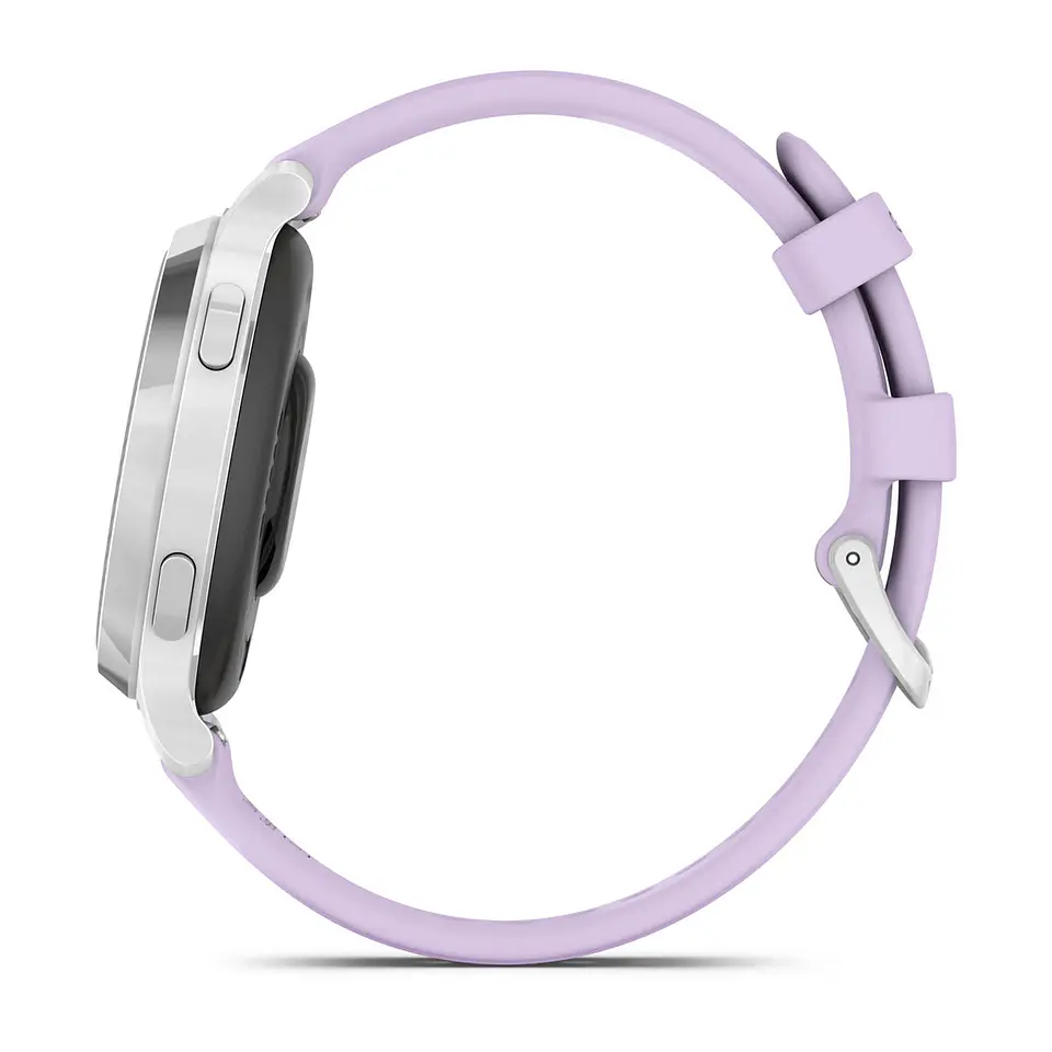 Garmin Lily® 2 Active - Plata con correa de silicona jazmín morado 8