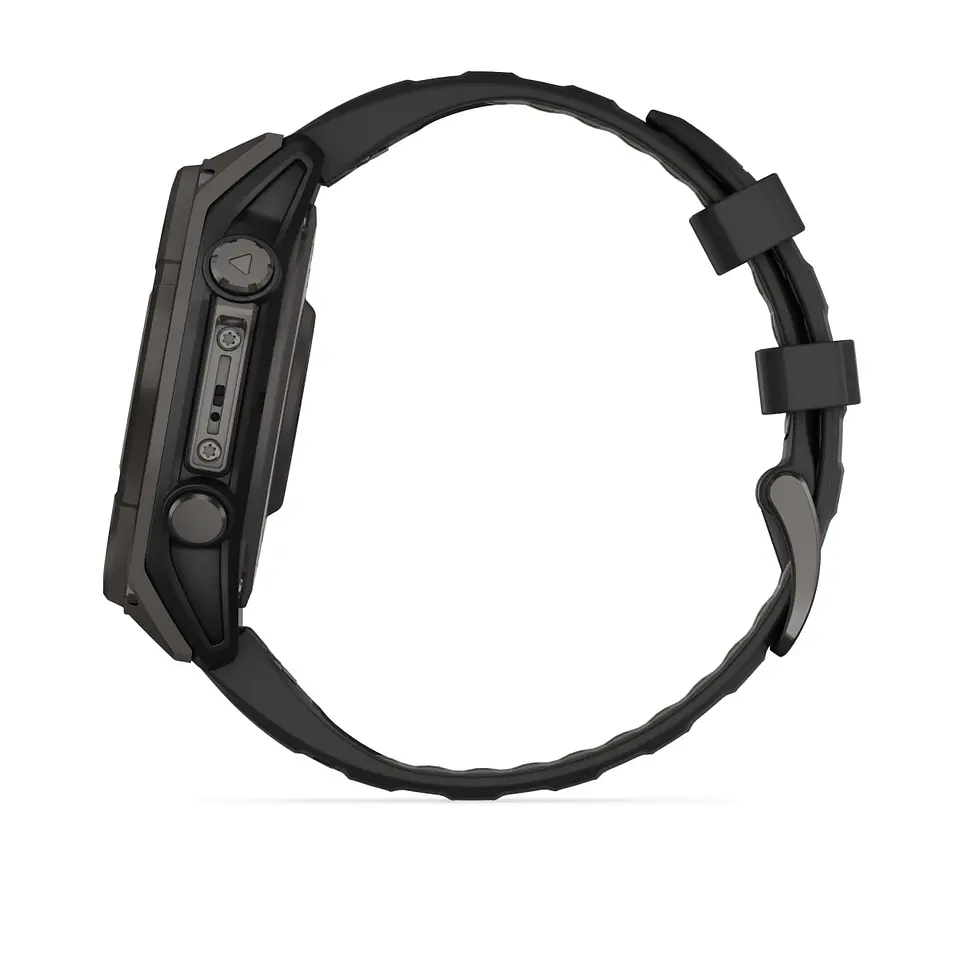 Garmin fēnix® 8 – 47 mm, Solar, Sapphire - Sapphire, Titanio con revestimiento de DLC con correa de silicona negra/gris 13