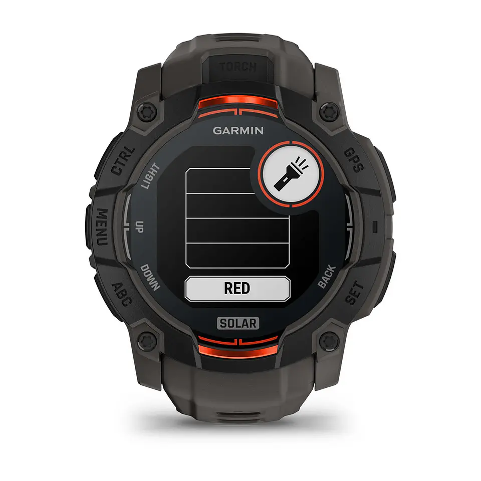 Garmin Instinct® 3 – 50 mm, Solar - Negro con correa gris marengo 7