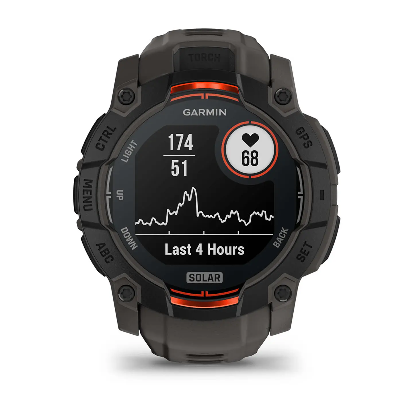 Garmin Instinct® 3 – 50 mm, Solar - Negro con correa gris marengo 8