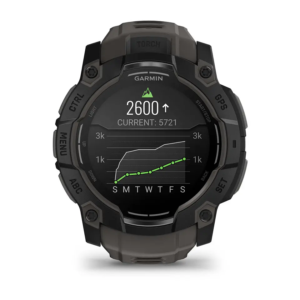 Garmin Instinct® 3 – 50 mm, AMOLED - Negro con correa gris marengo 9