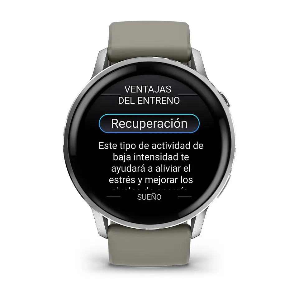Garmin Venu® 4 - 45 mm - Plata con correa de silicona gris plateado 6