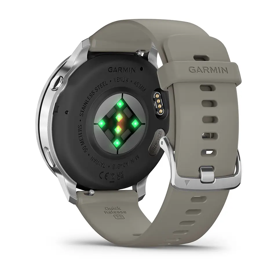 Garmin Venu® 4 - 45 mm - Plata con correa de silicona gris plateado 7