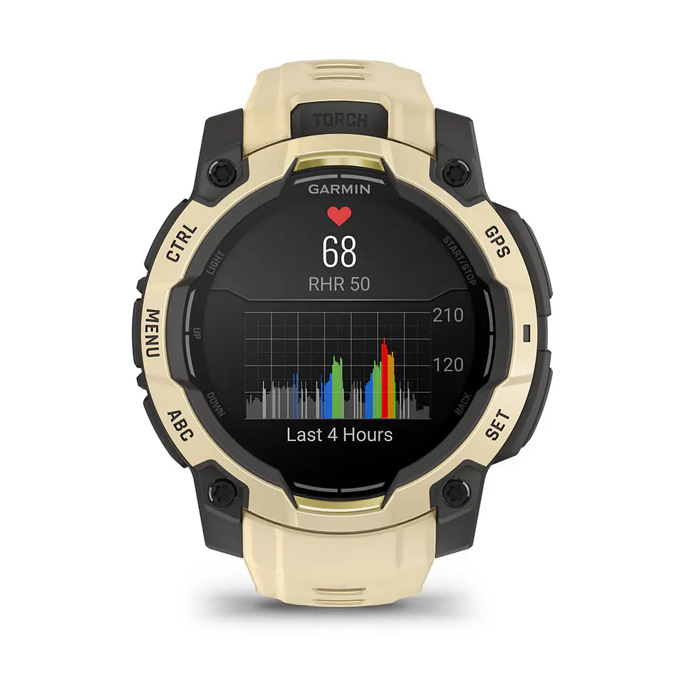 Garmin Instinct® 3 – 45 mm, AMOLED - Cuarzo citrino con correa en cuarzo citrino 7