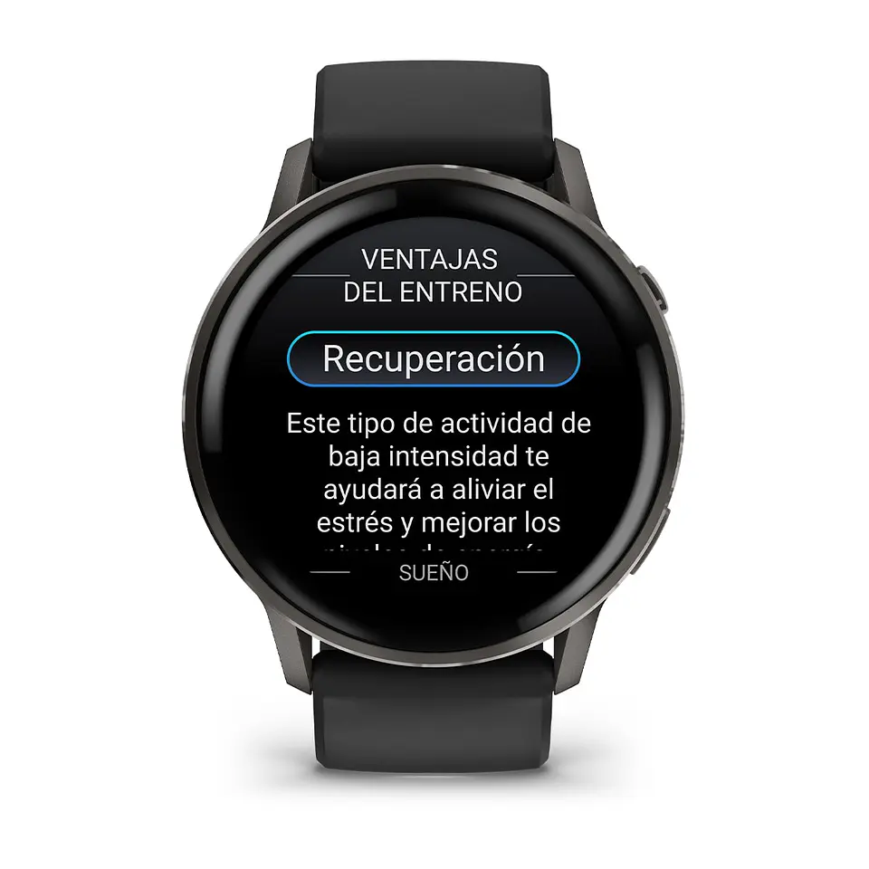 Garmin Venu® 4 - 45 mm - Gris con Correa de silicona negra 6