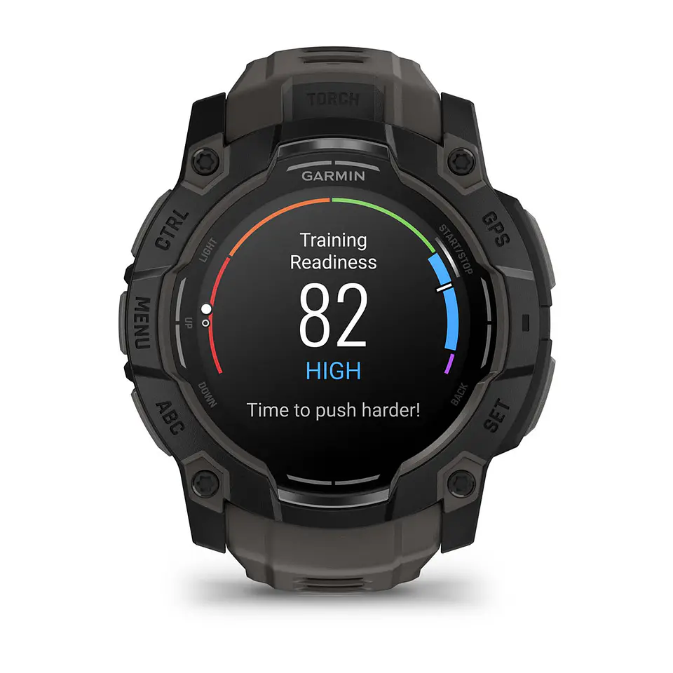 Garmin Instinct® 3 – 50 mm, AMOLED - Negro con correa gris marengo 13