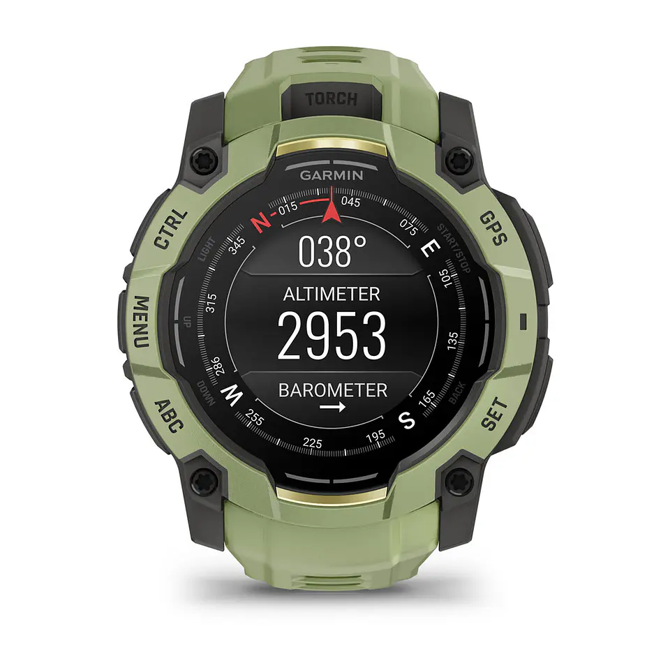 Garmin Instinct® 3 – 50 mm, AMOLED - Verde helecho con correa en verde helecho 8