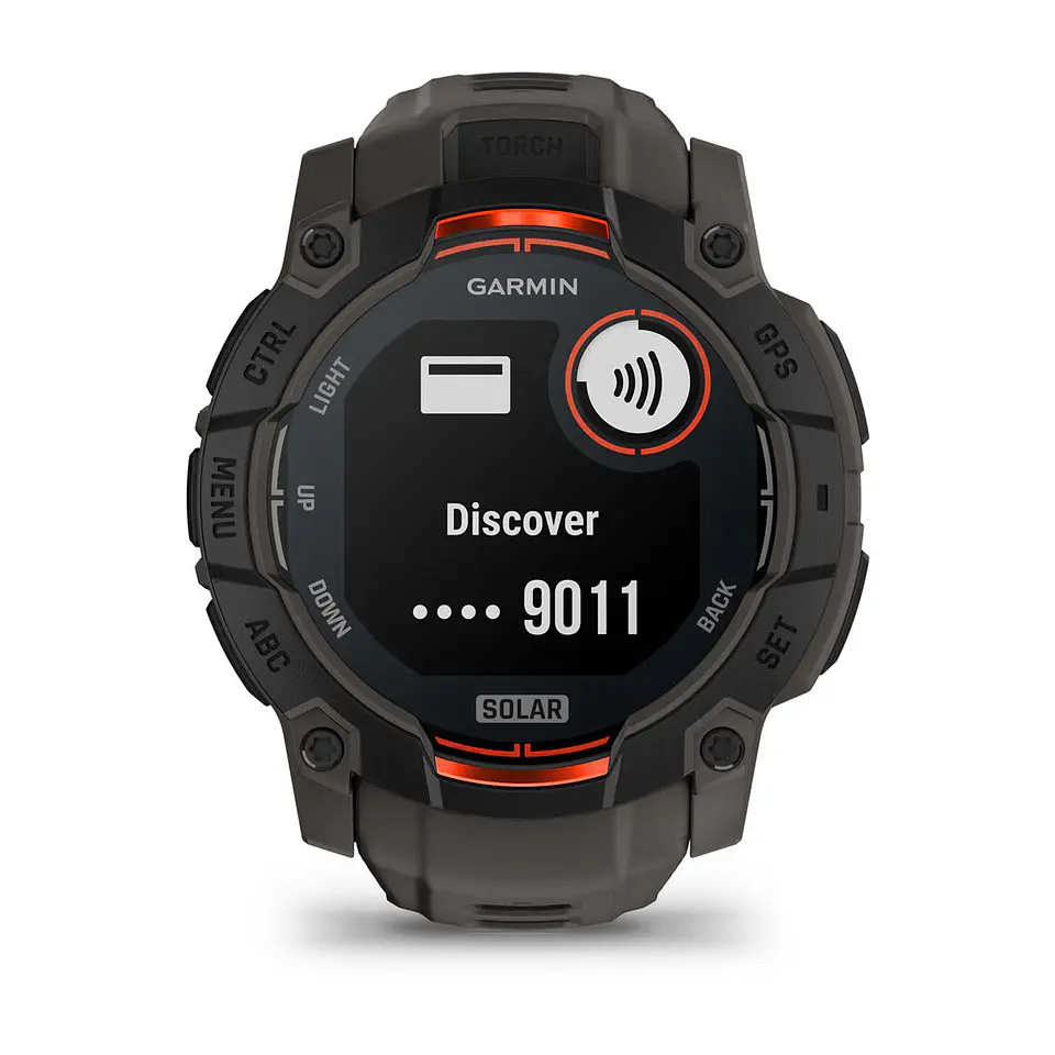 Garmin Instinct® 3 – 50 mm, Solar - Negro con correa gris marengo 14