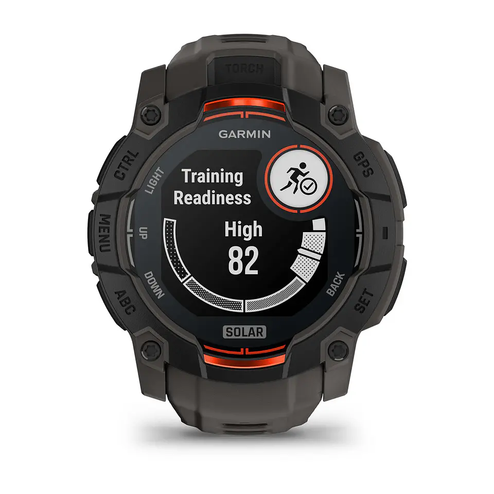 Garmin Instinct® 3 – 50 mm, Solar - Negro con correa gris marengo 15
