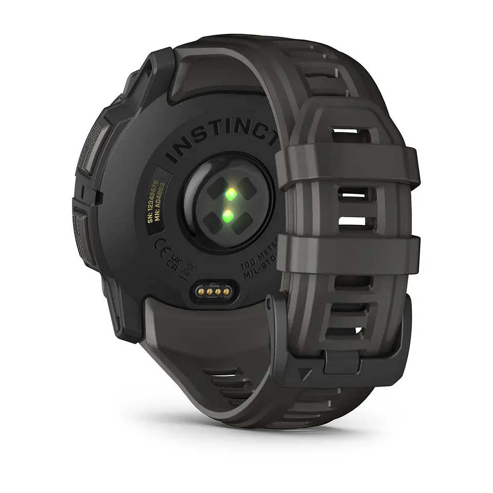 Garmin Instinct® 3 – 50 mm, AMOLED - Negro con correa gris marengo 15