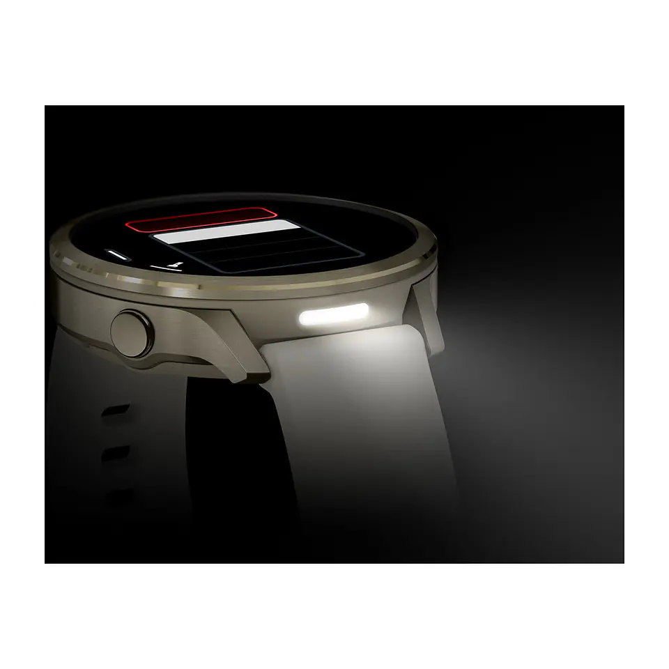 Garmin Venu® 4 - 41 mm - Oro lunar con correa de silicona hueso 9