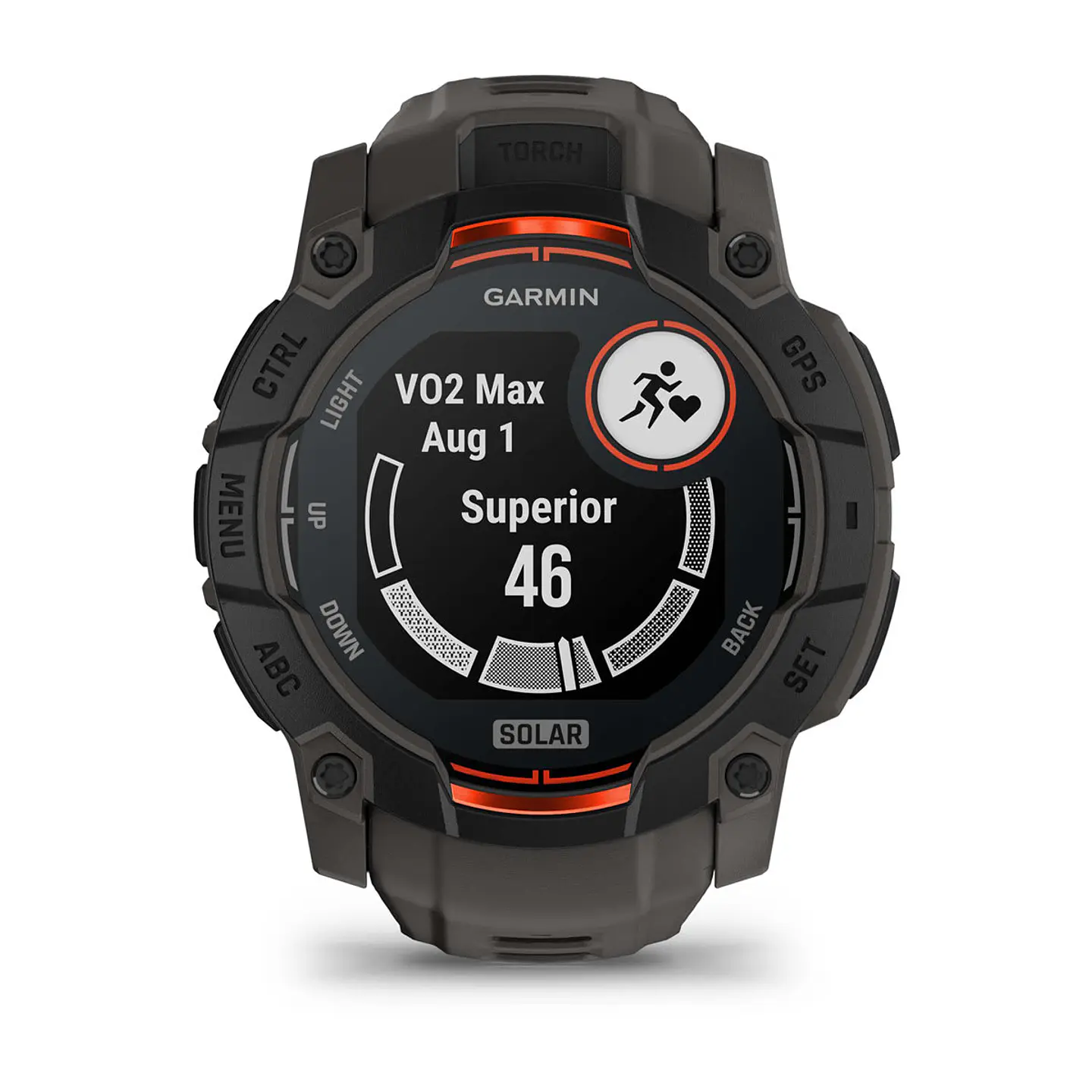 Garmin Instinct® 3 – 50 mm, Solar - Negro con correa gris marengo 16
