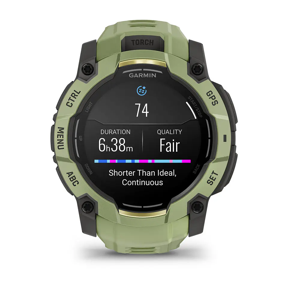 Garmin Instinct® 3 – 50 mm, AMOLED - Verde helecho con correa en verde helecho 10