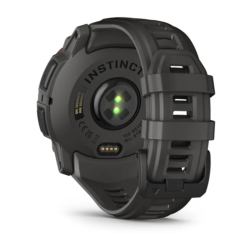 Garmin Instinct® 3 – 50 mm, Solar - Negro con correa gris marengo 18