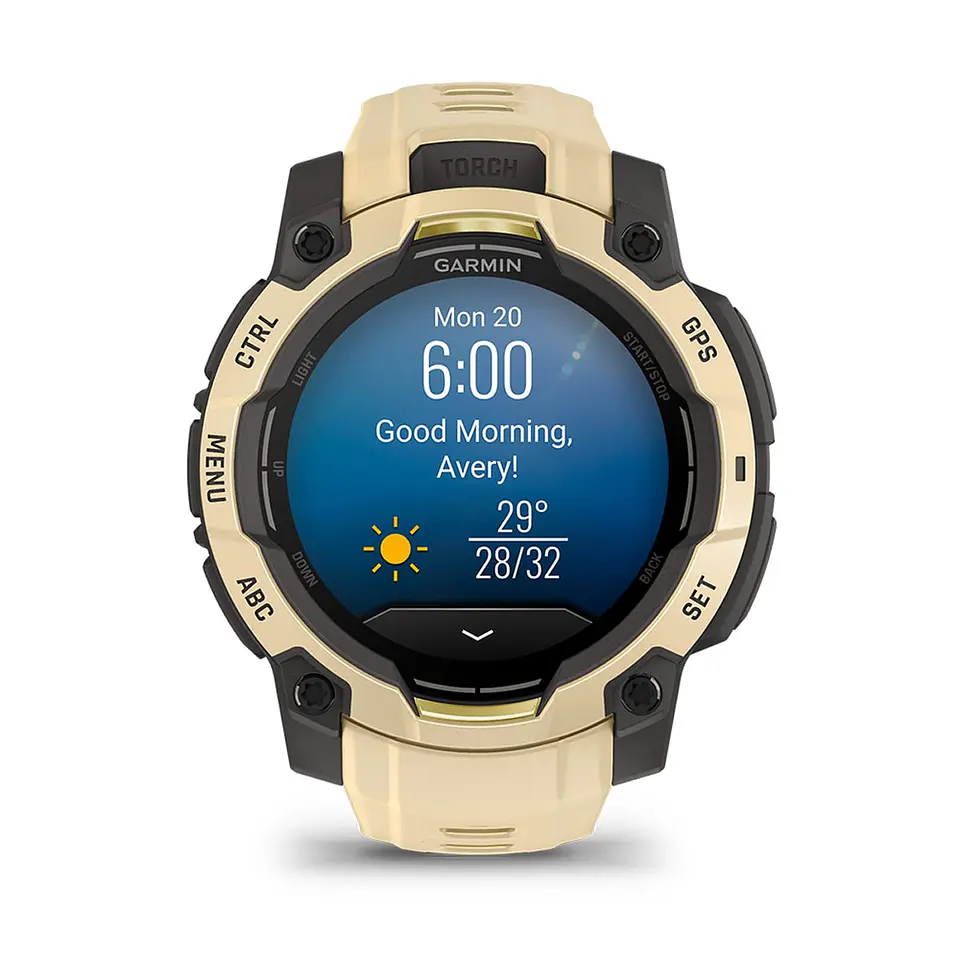 Garmin Instinct® 3 – 45 mm, AMOLED - Cuarzo citrino con correa en cuarzo citrino 11