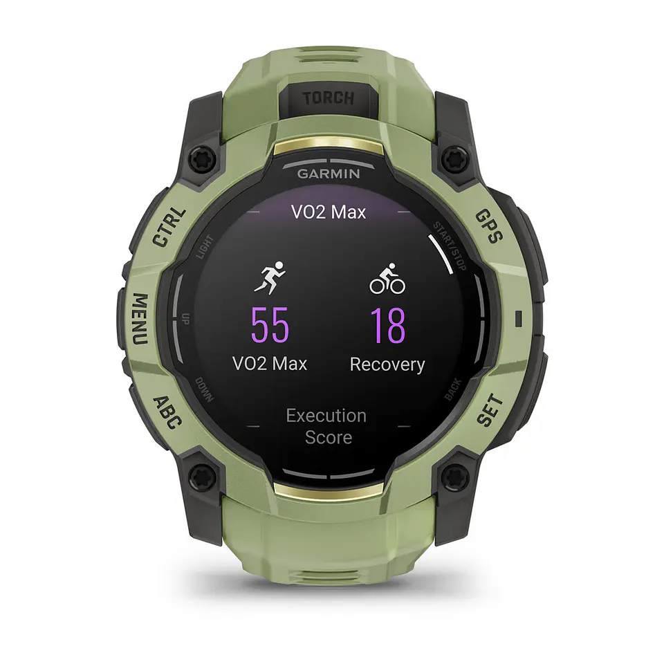 Garmin Instinct® 3 – 50 mm, AMOLED - Verde helecho con correa en verde helecho 14