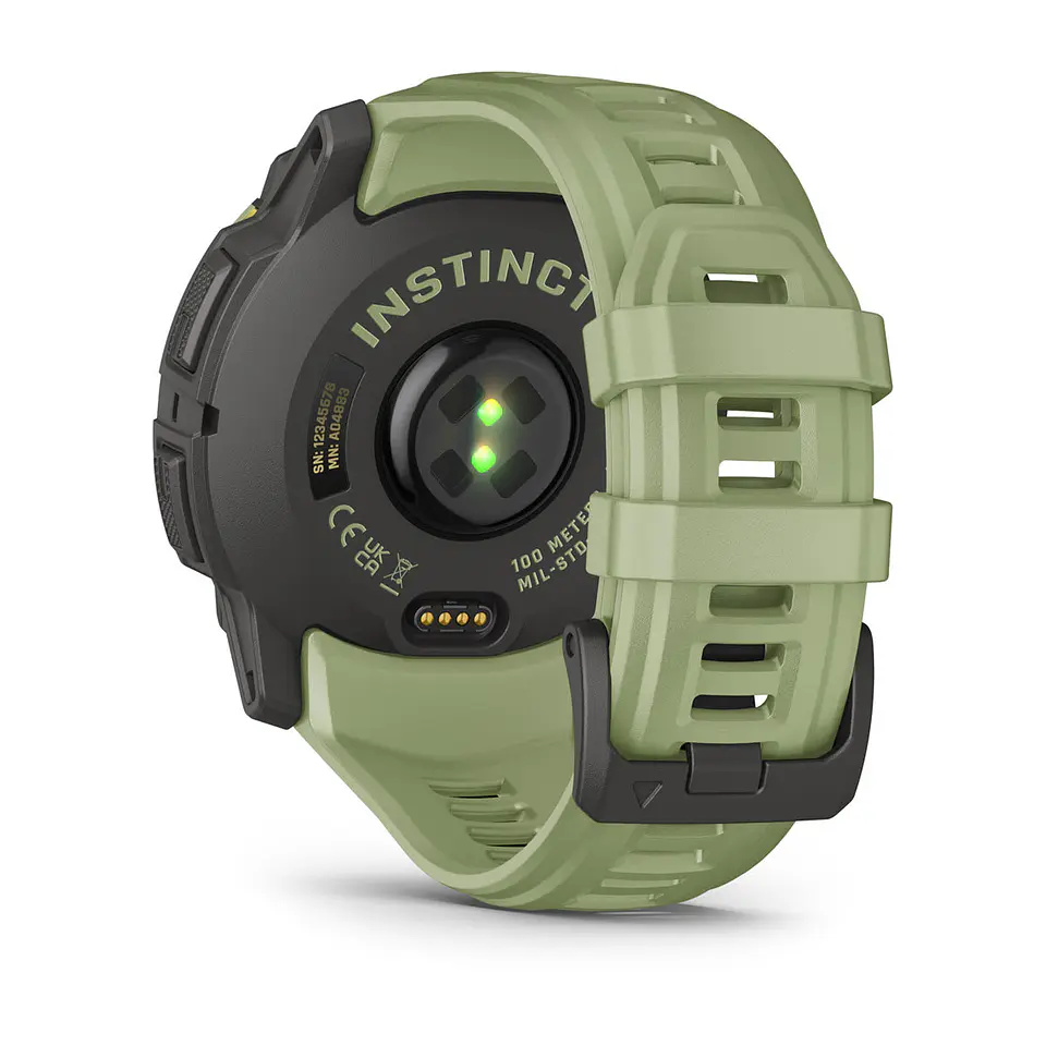 Garmin Instinct® 3 – 50 mm, AMOLED - Verde helecho con correa en verde helecho 15