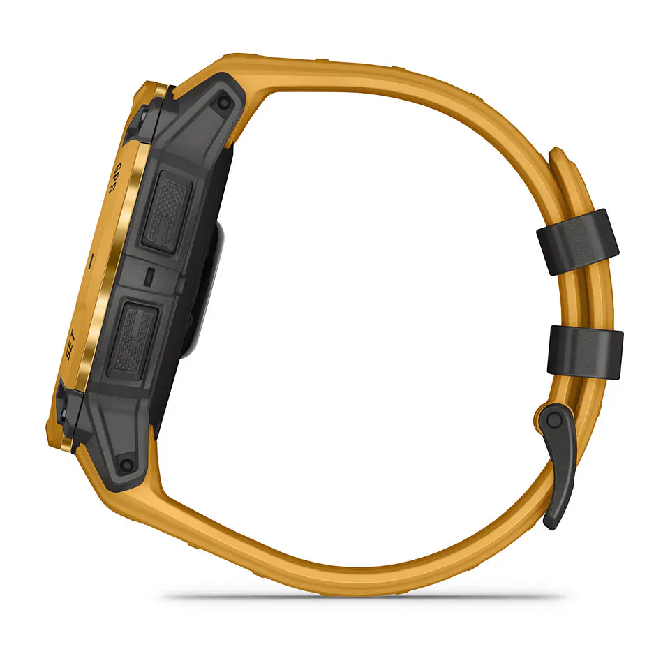 Garmin Instinct® 3 – 50 mm, Solar - Amarillo ocre con correa en Amarillo ocre/gris 19