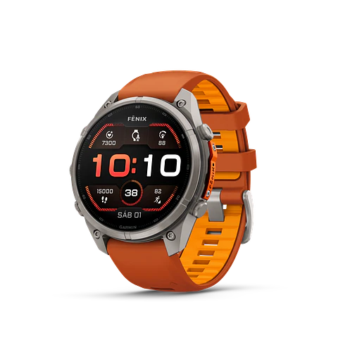 Garmin fēnix® 9 Pro – 47 mm Titanio con correa naranja