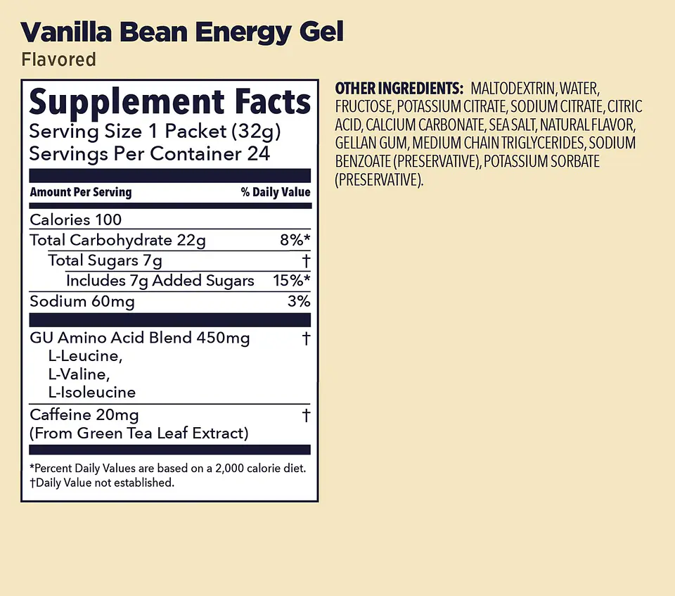 Gel Energético GU Energy Gel Vanilla Bean 2