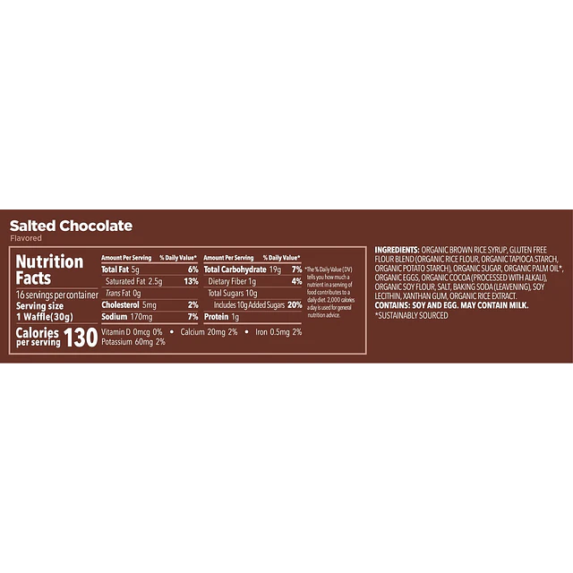 Stroopwafel Energético GU Salted Chocolate Sin Gluten – Información nutricional