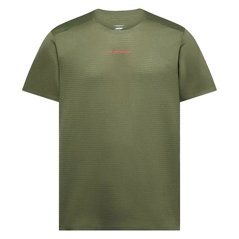 Polera Pure Hombre Cypress/Mountain Red La Sportiva