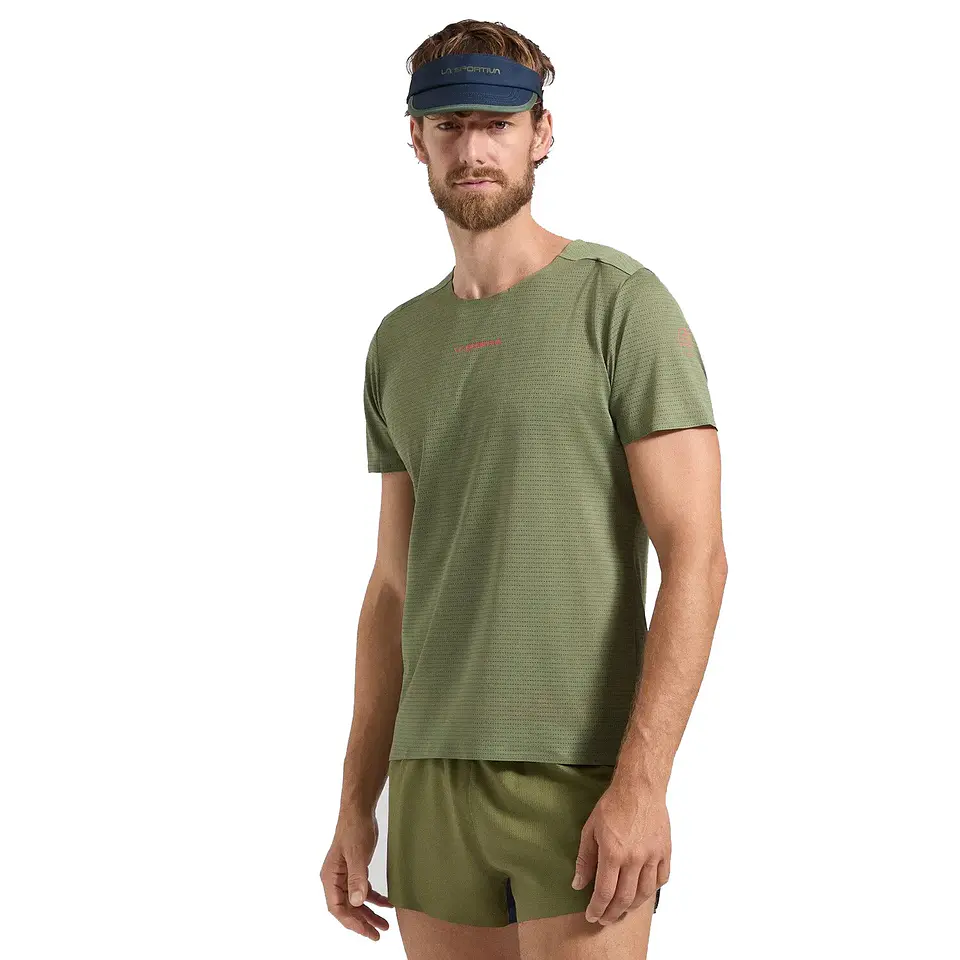 Polera Pure Hombre Cypress/Mountain Red La Sportiva 3