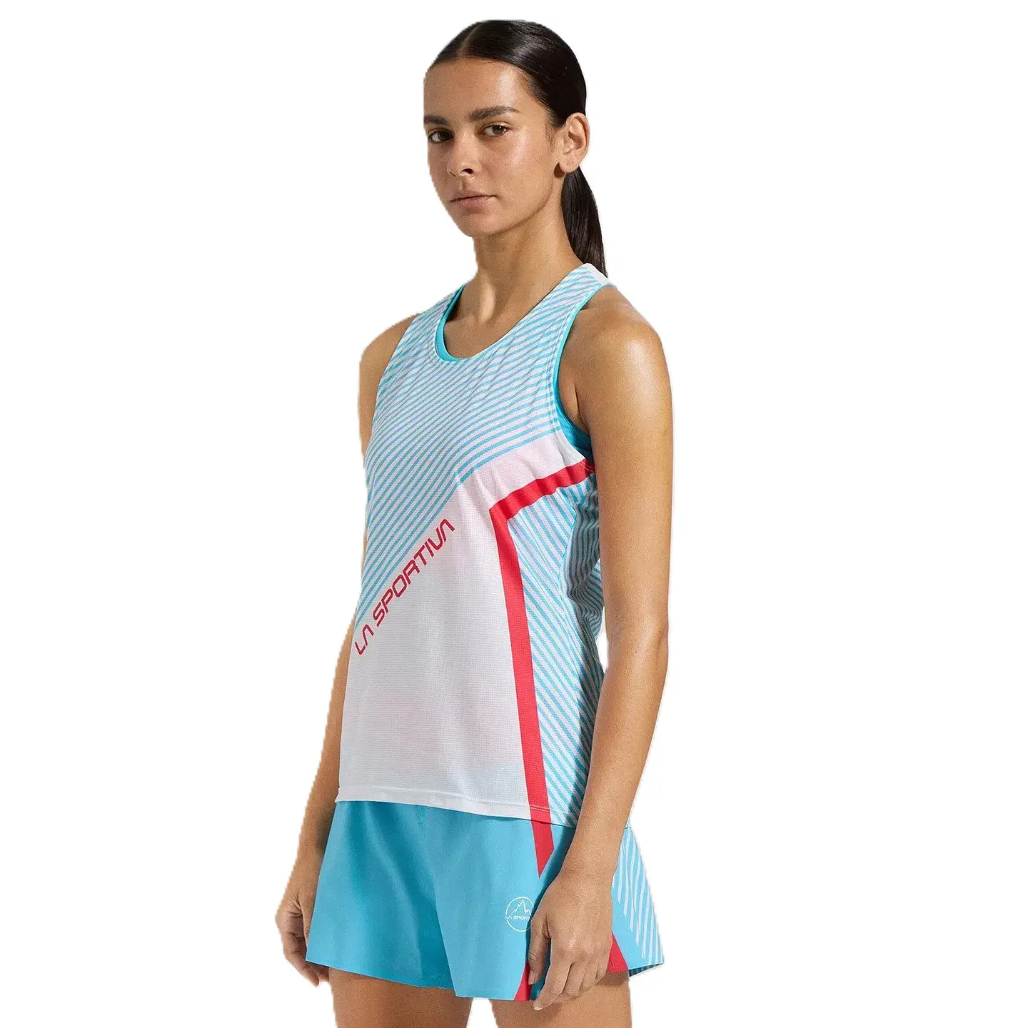 Polera sin Mangas Flow Tank Mujer Hibiscus/Malibu Blue La Sportiva 3