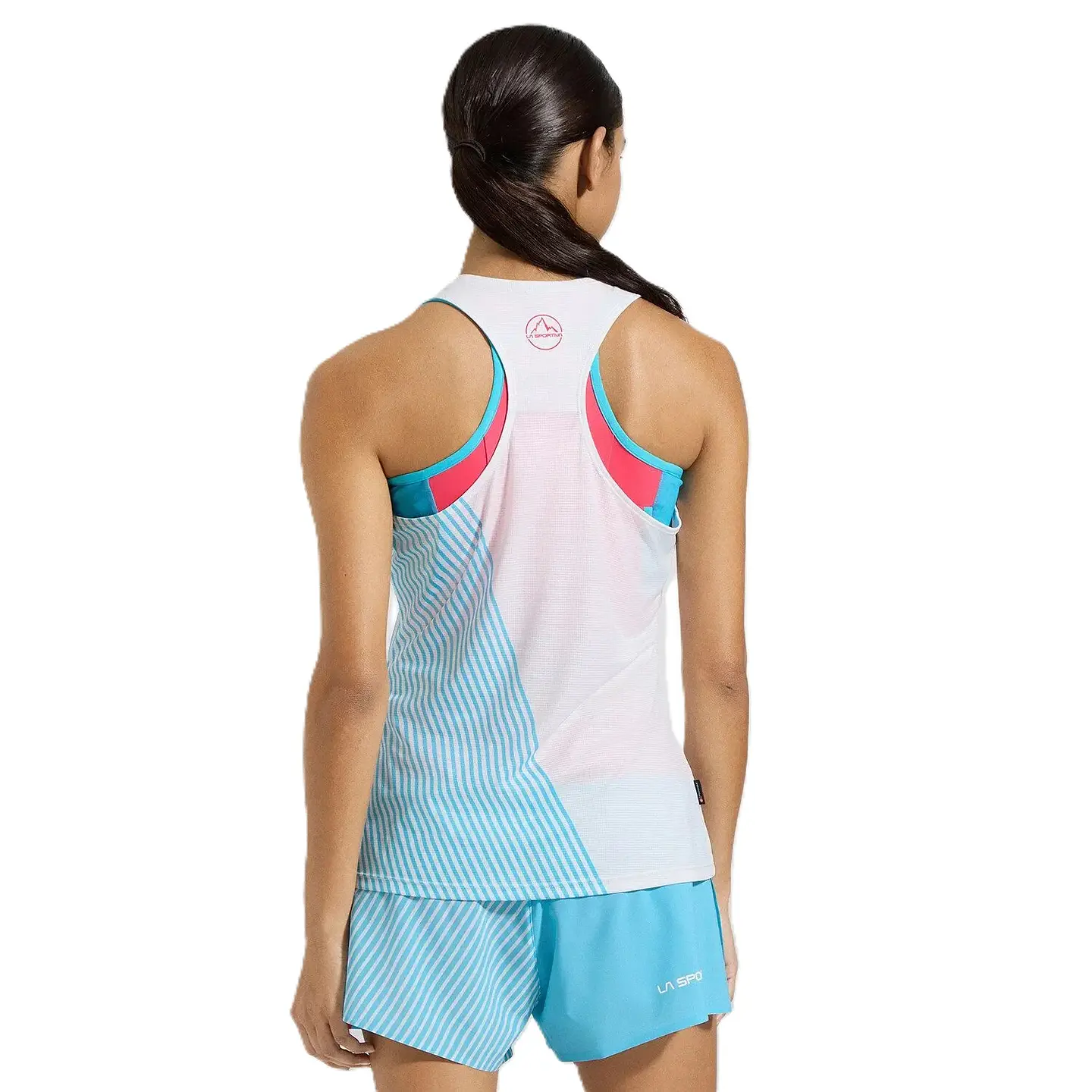 Polera sin Mangas Flow Tank Mujer Hibiscus/Malibu Blue La Sportiva 4