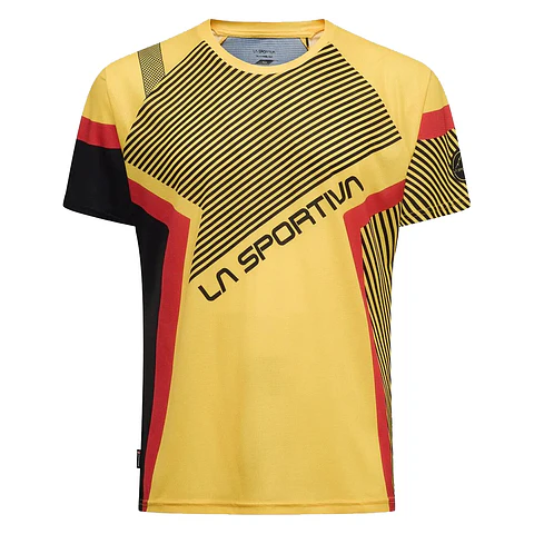 Polera Flow Hombre Black/Yellow La Sportiva