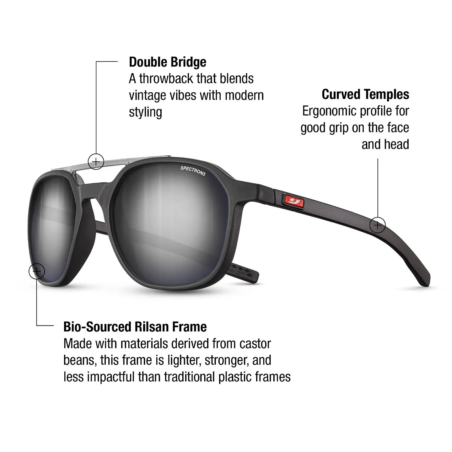 Lente Slack Spectron 3+ Black / Crystal Julbo 2