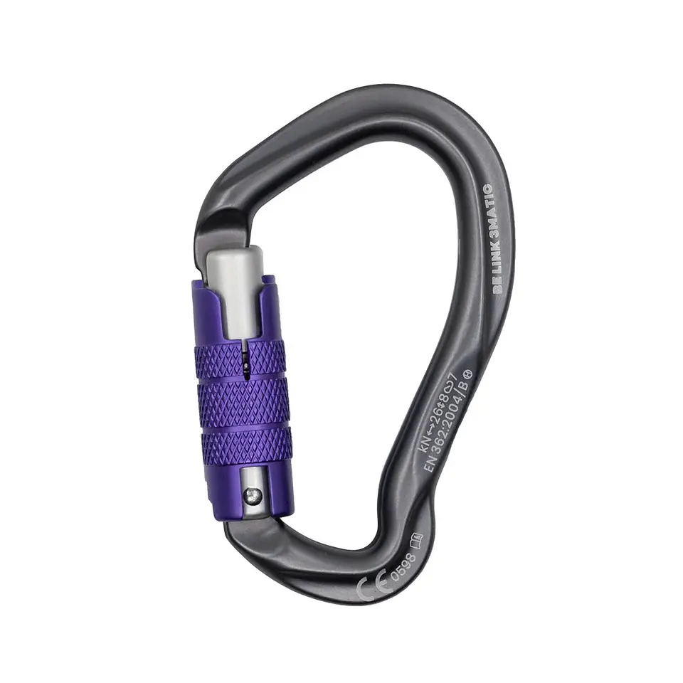 Mosquetón Be Link 3-Matic Gris-Morado Beal 1