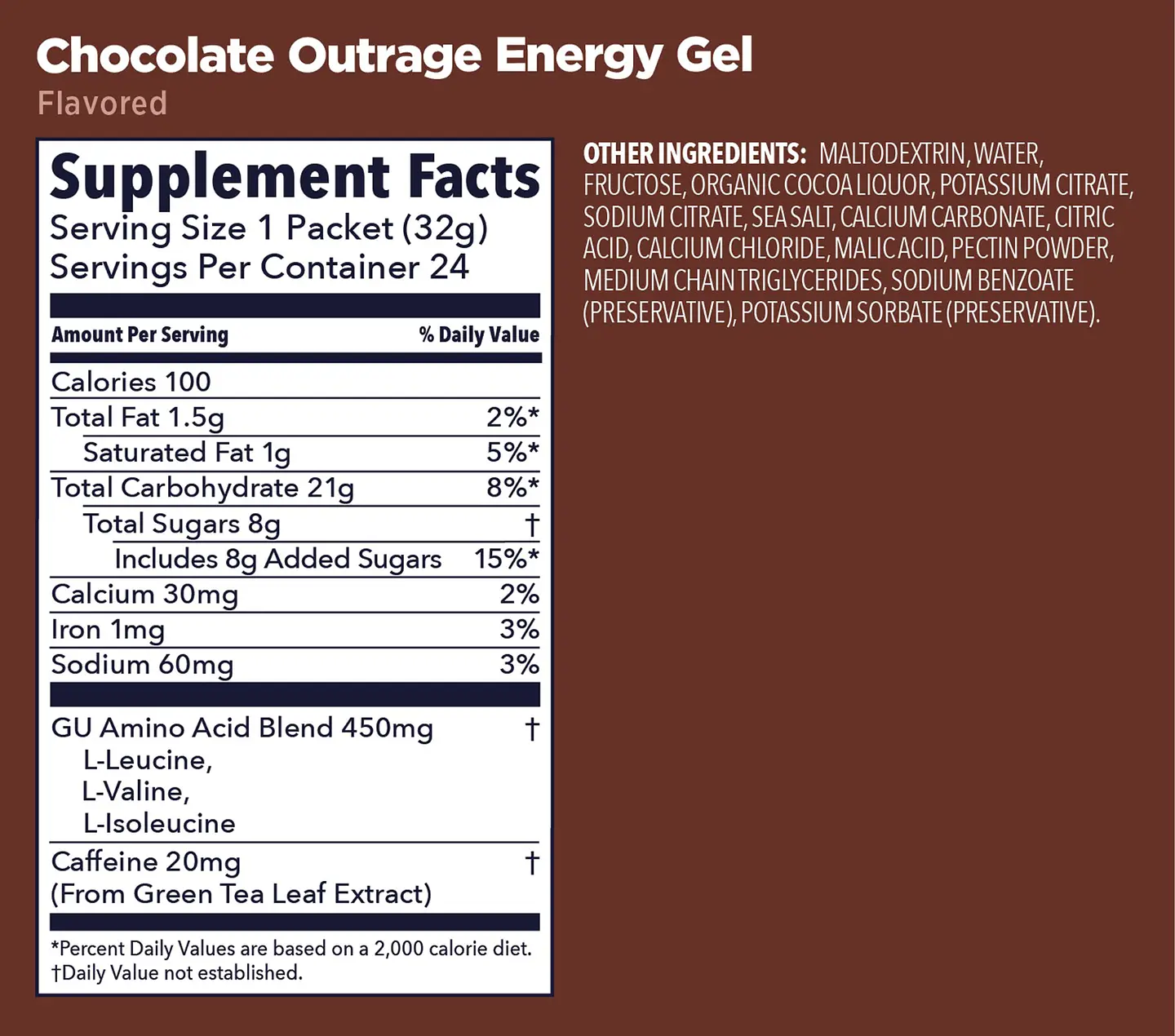 Gel Energético GU Energy Gel Chocolate Outrage 2