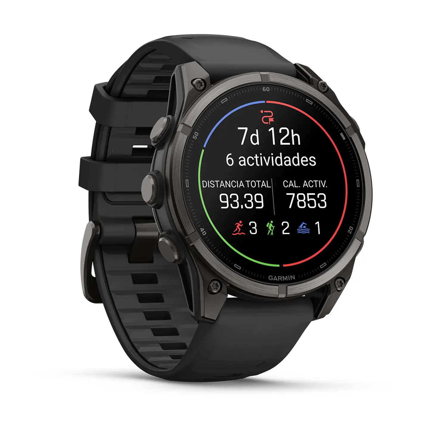 Garmin fēnix 9 47 mm – Titanio DLC, correa negra 3