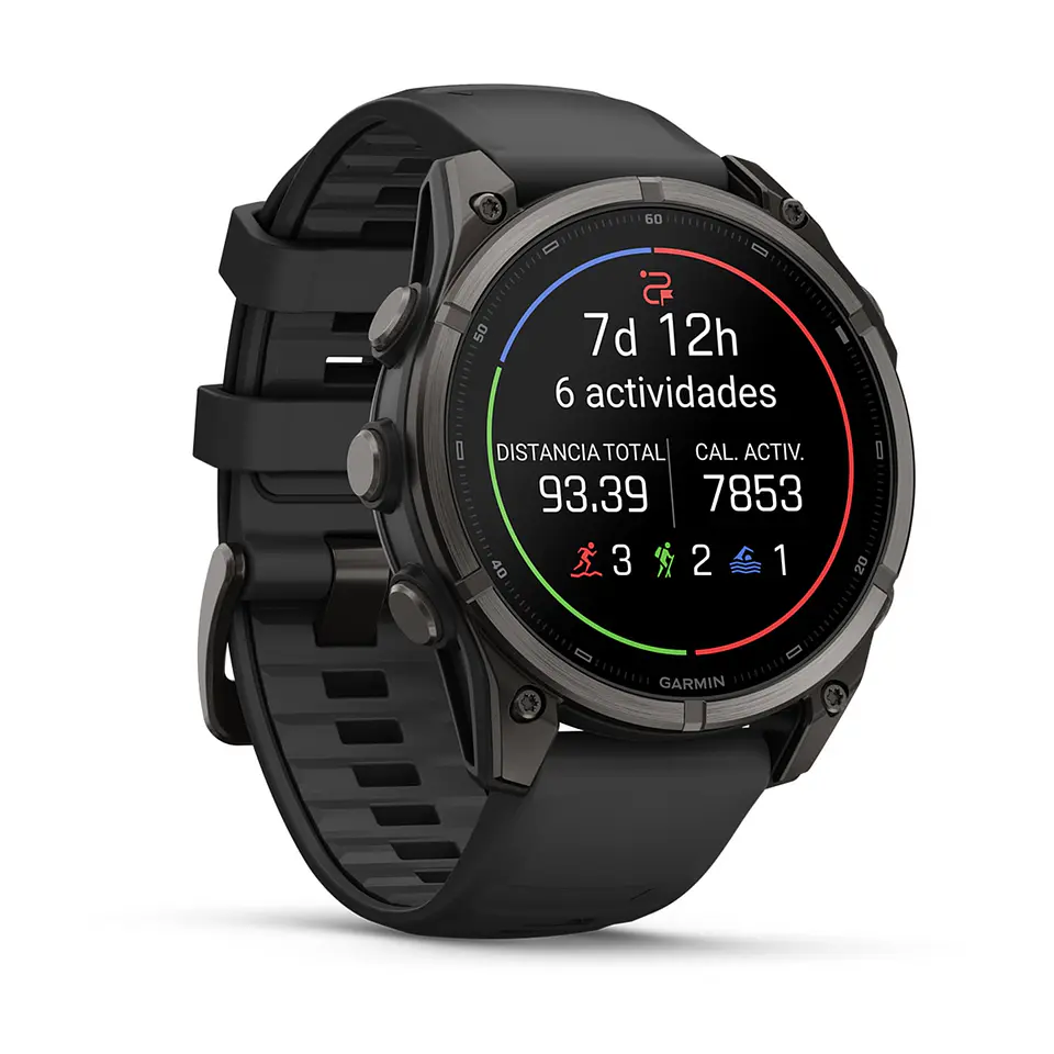 Garmin fēnix 9 47 mm – Titanio DLC, correa negra 3