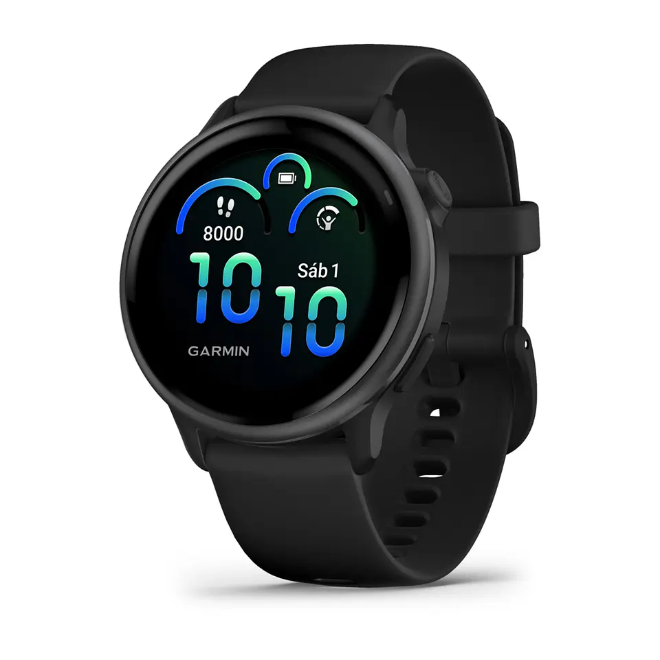 Garmin vívoactive 6 – Pizarra, correa negra 1