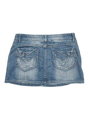 Mini falda mezclilla (L · Mujer)