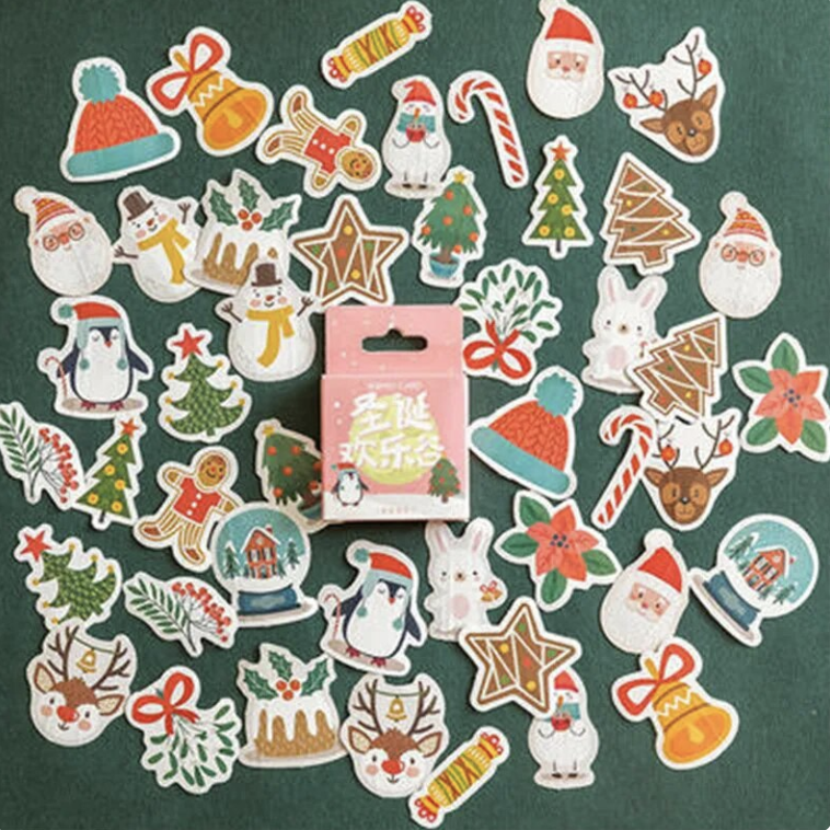 SET STICKERS FELIZ NAVIDAD