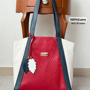 Bolso en Cuero PLUMAS