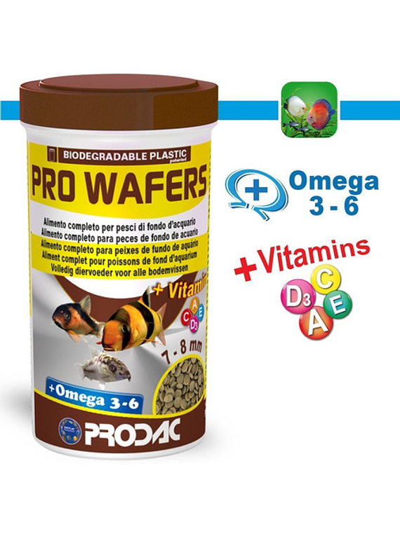 Alimento Peces De Fondo Pro Wafers 250ml/135g Premium