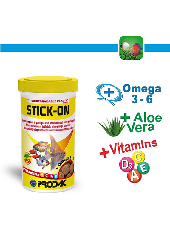 Alimento Peces Tableta Stick On 60gr Prodac - Italiana