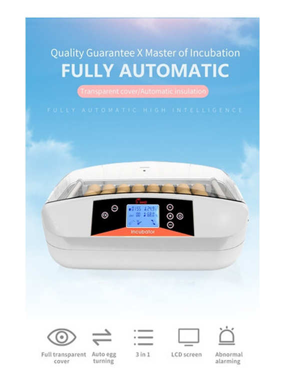 Incubadora Y Nacedora  De Huevos Automática - 42 Huevos 