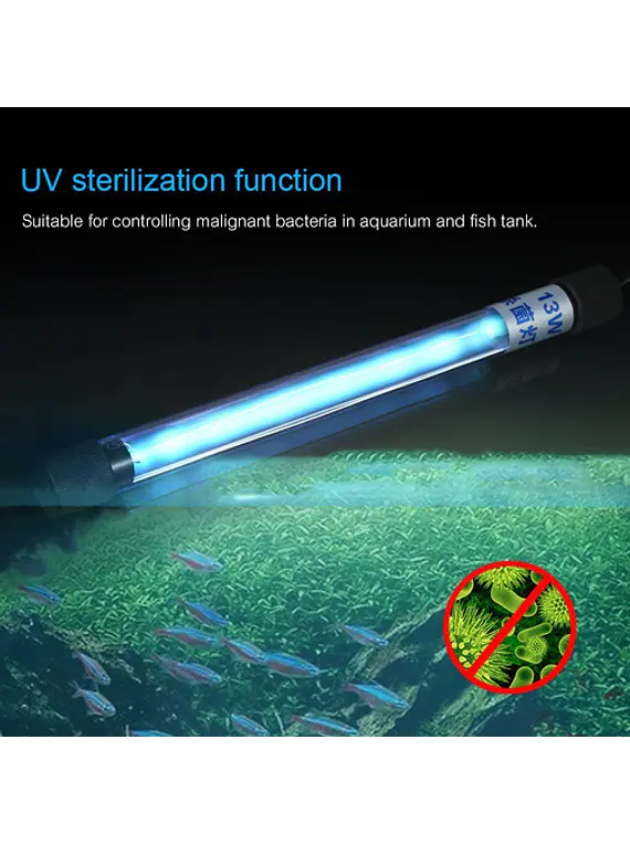 Luz Led Uv - Antialgas - 7w - Sumergible