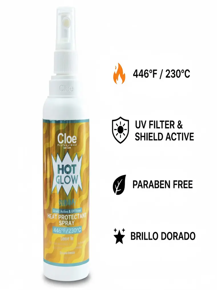 Hot Glow Sunny Cloe - Protector Térmico Capilar con Filtro UV 250ml 2