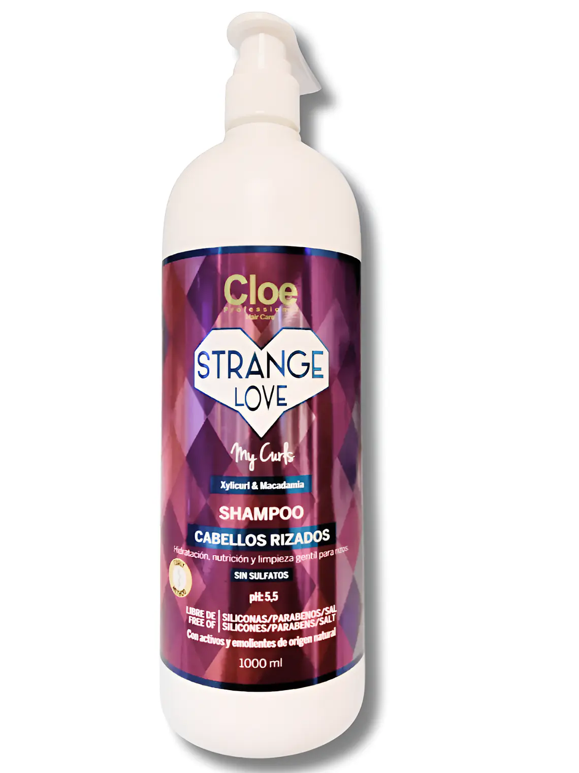 Shampoo Strange Love My Curls Cabellos Rizados Cloe 1000ml 1